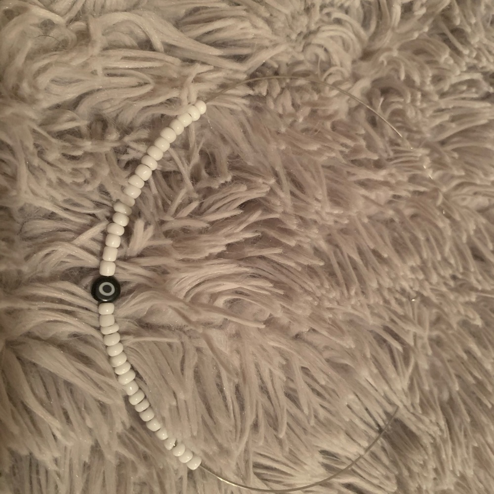 black evil eye puka shell necklace